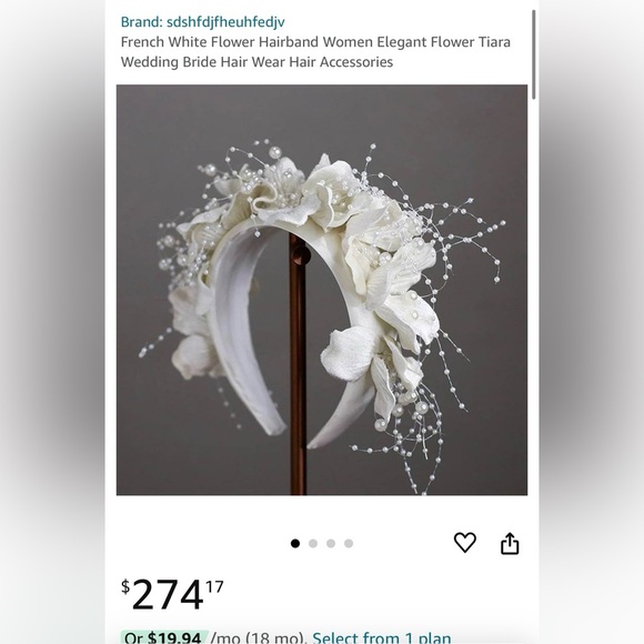 Bridal handmade head piece